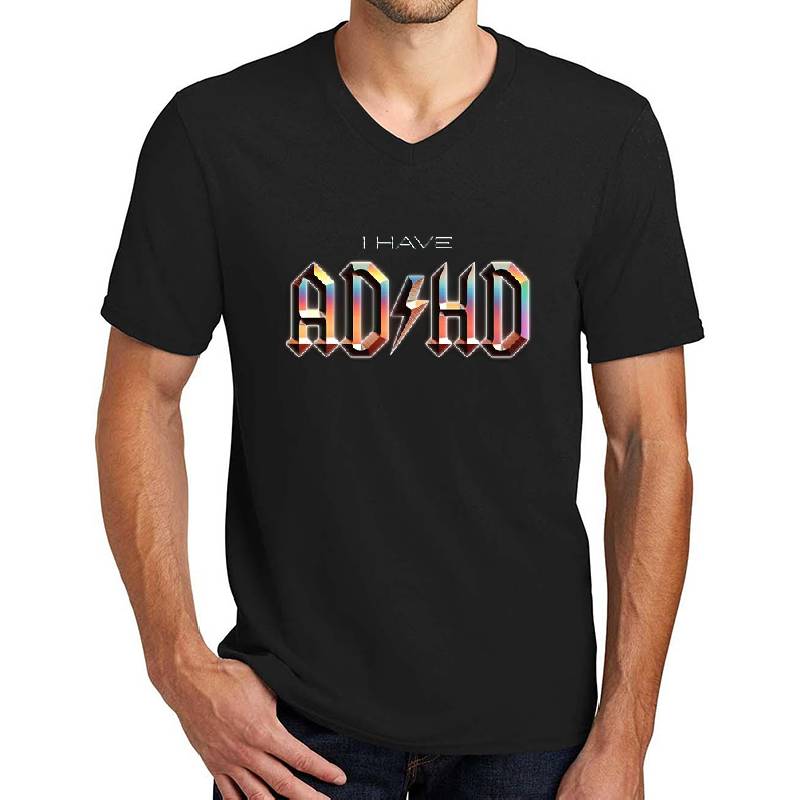 I Have ADHD rock music parody Unisex Polo Jersey Sport Shirts