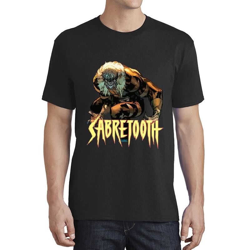 Sabretooth Logo Premium Flat Bill Snapback Caps