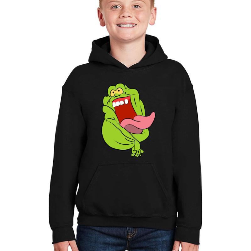 The Real Ghostbusters Slimer Youth Hooded Sweatshirt Boy Black