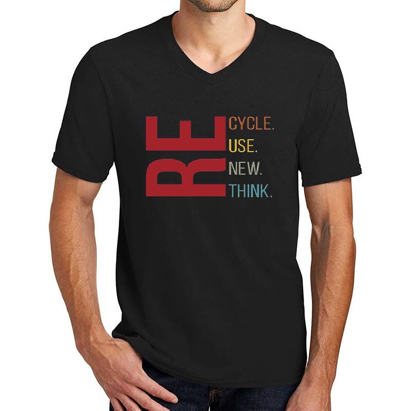 colorful recycle reuse renew rethink crisis environmental activism earth day 2023 walmart planet day Unisex T-shirts
