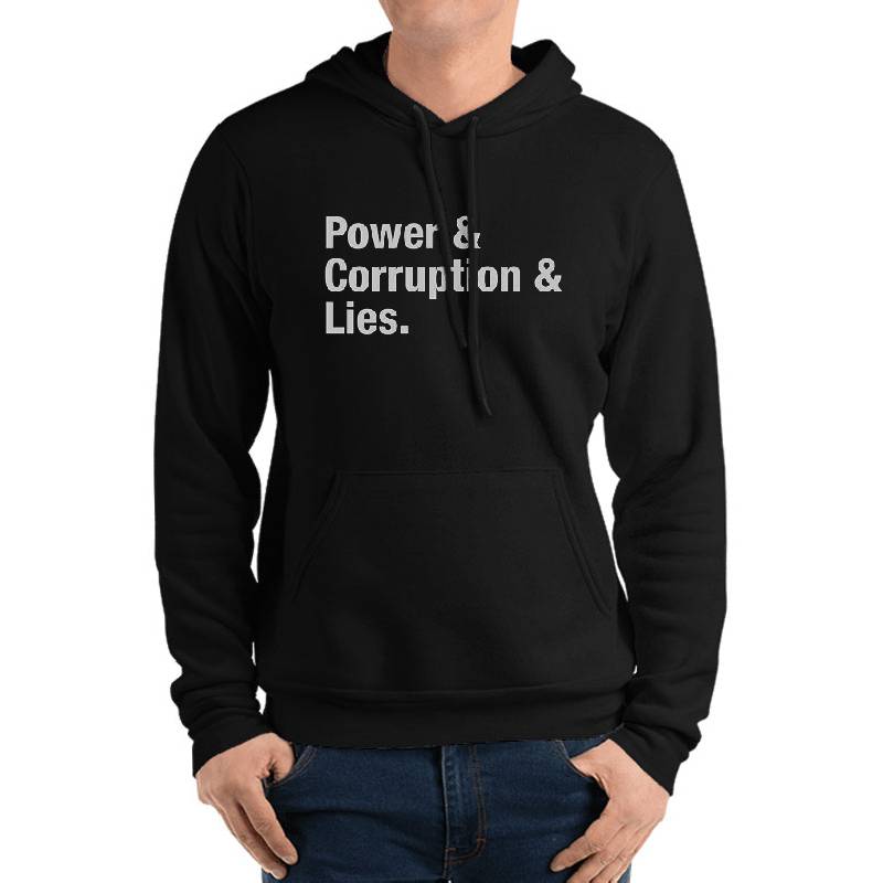 Power Corruption Lies, silver Unisex T-shirts