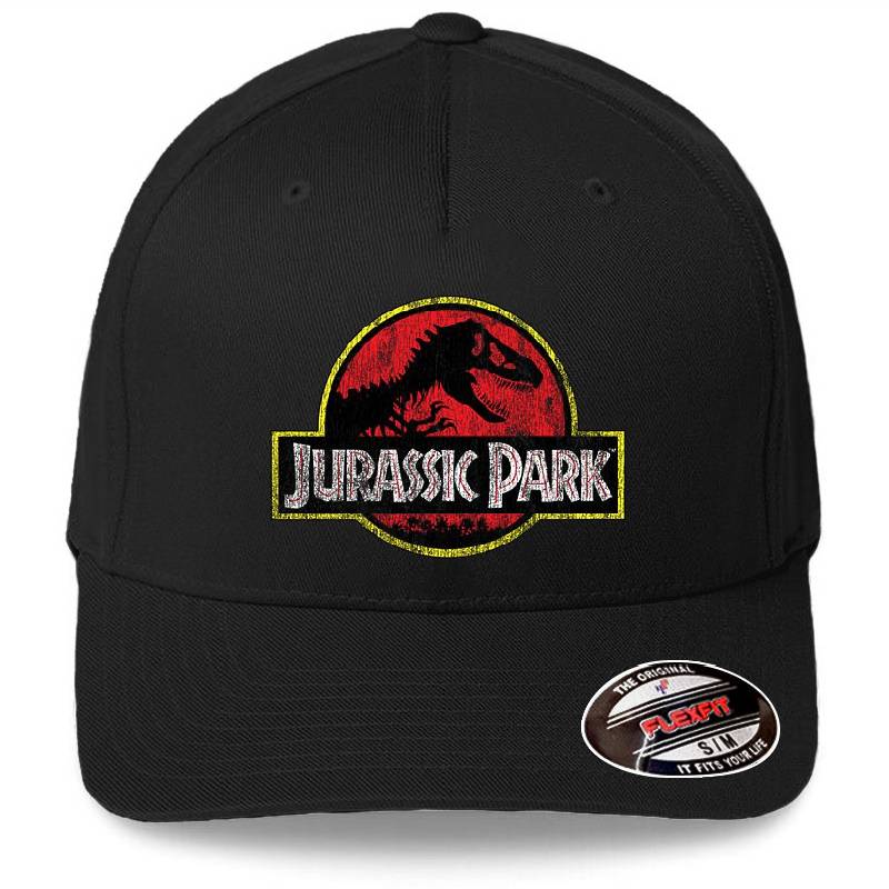 Jurassic Park Vintage Tyrannosaurus Rex Distressed Logo Richardson Premium Trucker Snapback Caps