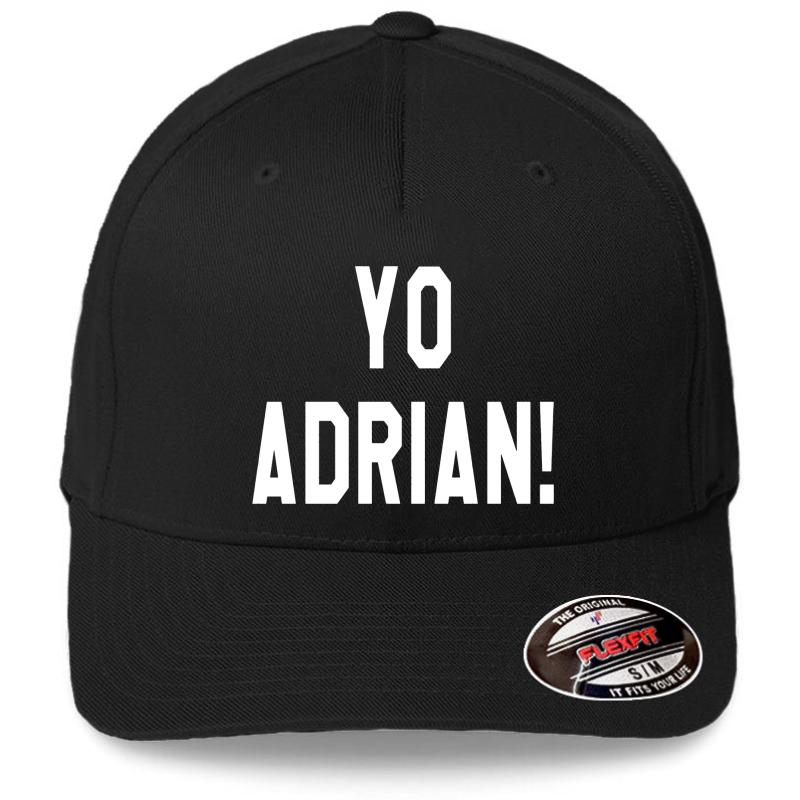 Yo Adrian! Rocky Quote Flexfit Baseball Cap  Black