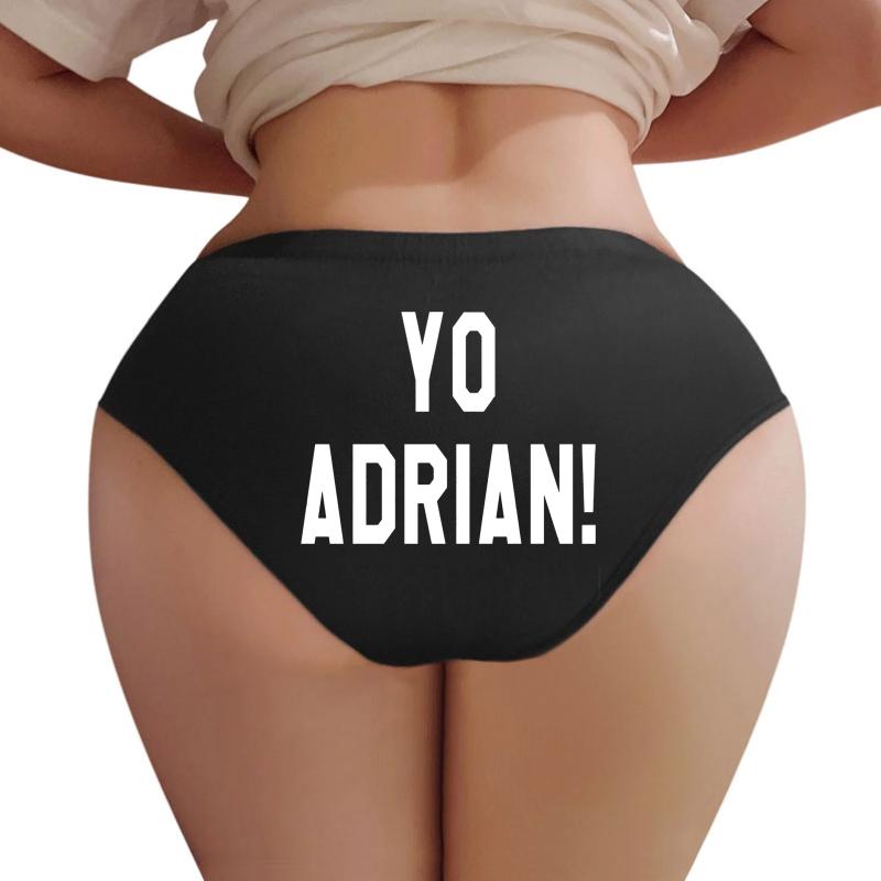 Yo Adrian! Rocky Quote Women Underwear Panties Women Black