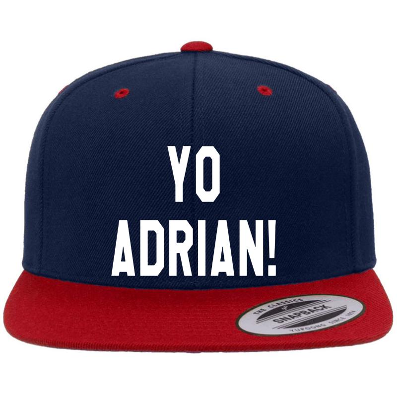 Yo Adrian! Rocky Quote Premium Flat Bill Snapback Cap  Navy