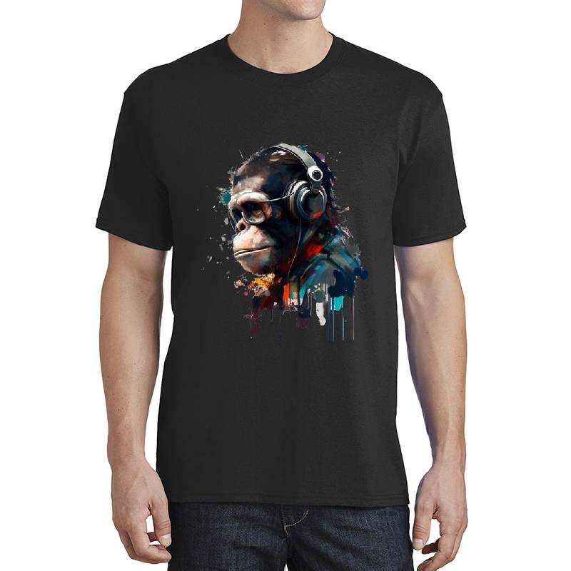 Banksy DJ Monkey Thinker with Headphones Richardson Premium Trucker Snapback Caps