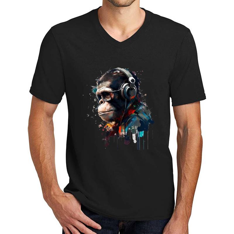 Banksy DJ Monkey Thinker with Headphones Richardson Premium Trucker Snapback Caps