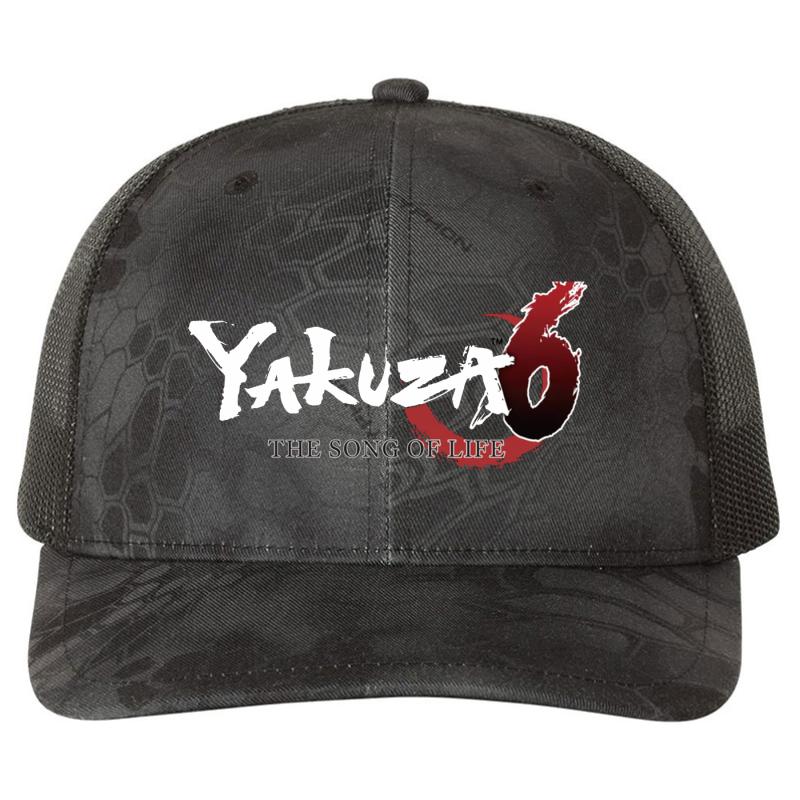 Yakuza 6 Richardson Premium Trucker Snapback Cap  Kryptek Typhon Black