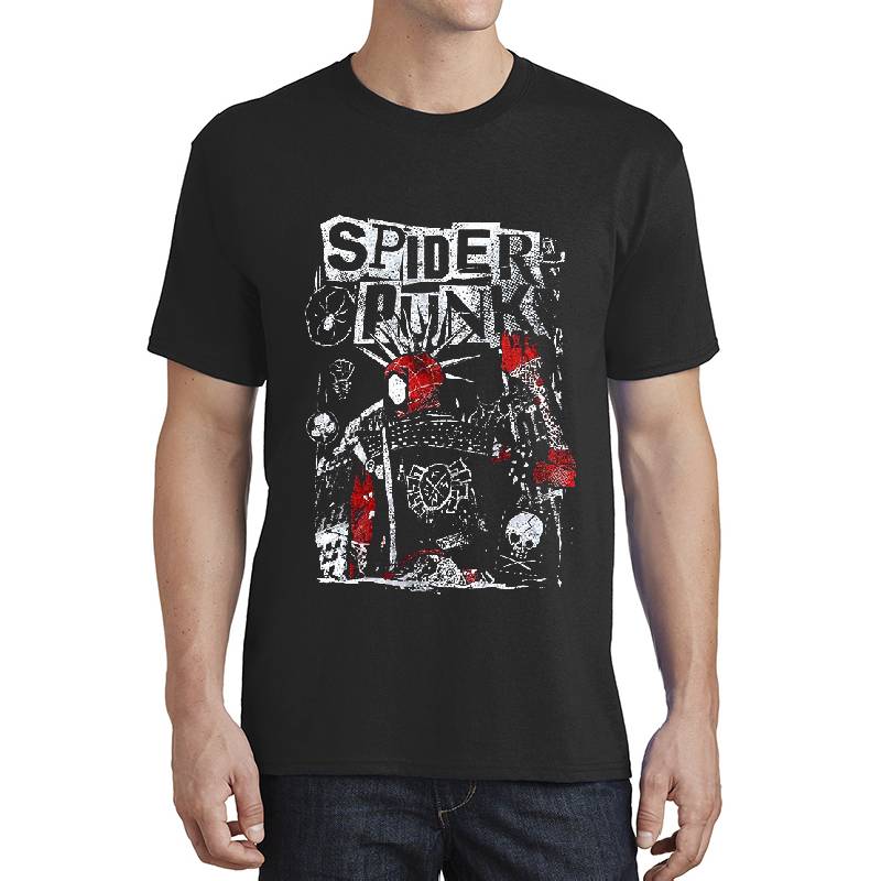 Retro Spider Punk Unisex V-Neck T-Shirts