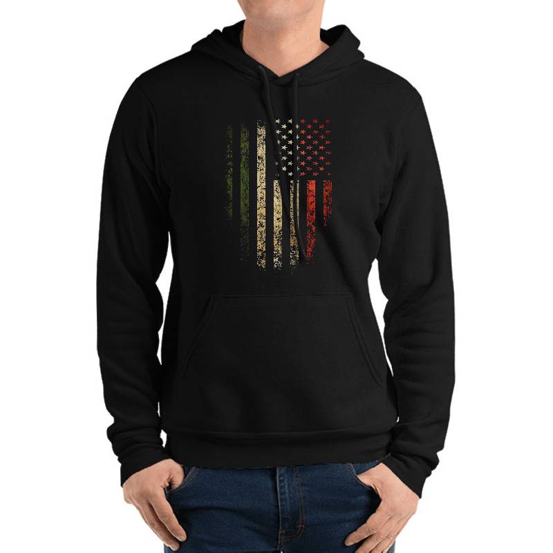 Italy USA Flag Grunge Youth Hooded Sweatshirts