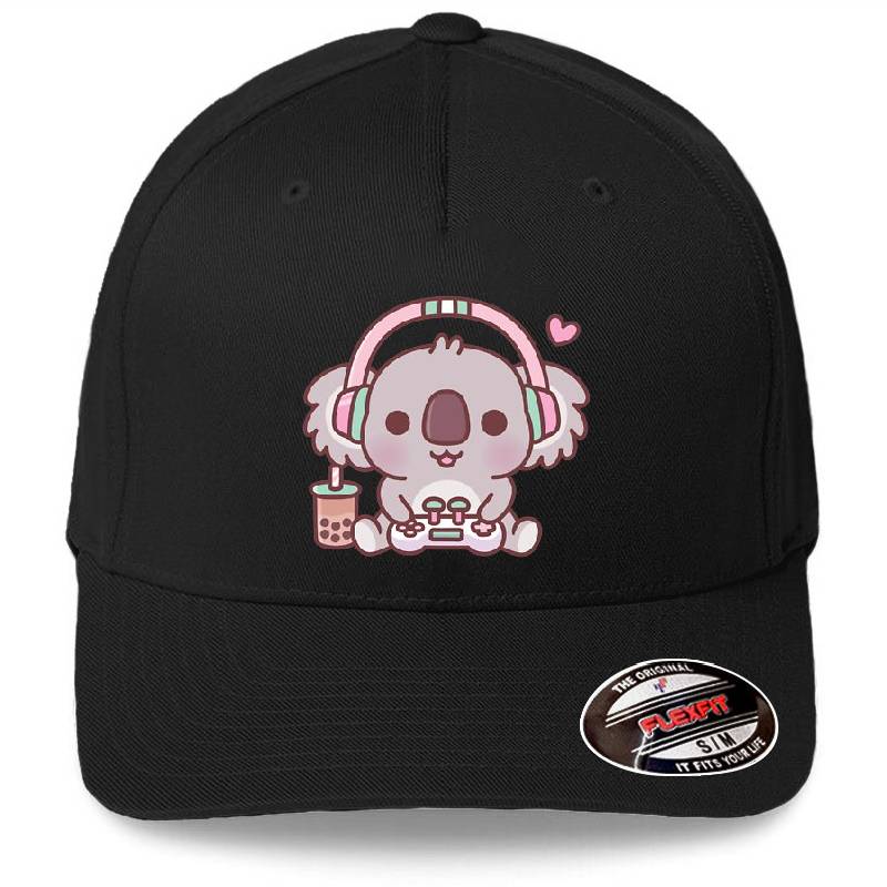Cute Koala Bear Gamer With Headphones And Game Console Richardson Premium Trucker Snapback Caps