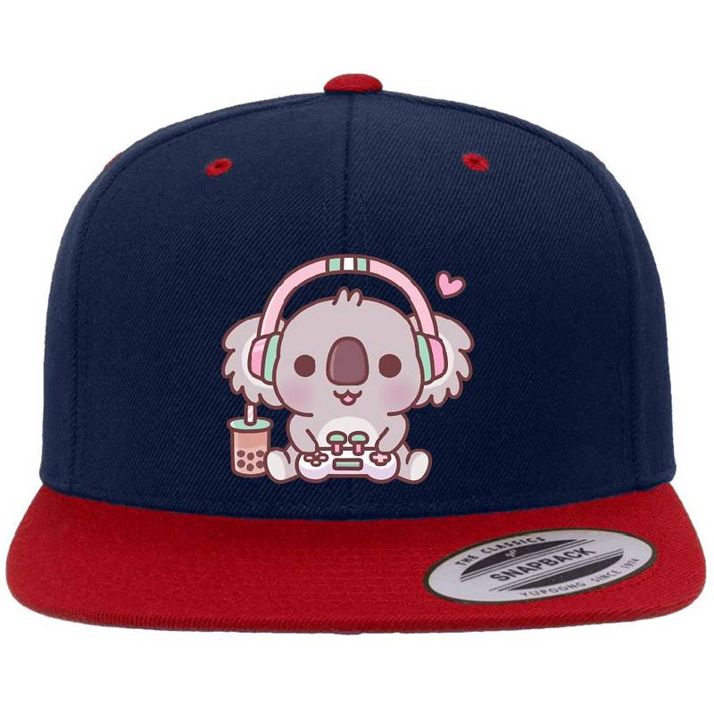 Cute Koala Bear Gamer With Headphones And Game Console Richardson Premium Trucker Snapback Caps