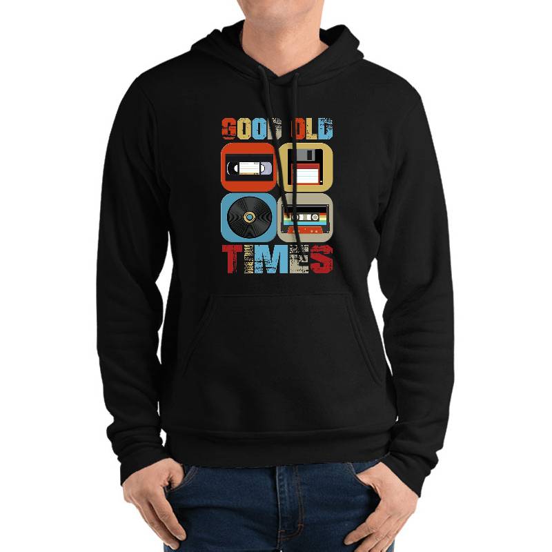 Good old times retro oldschool 80s and 90s DJ MC disco music Youth Hooded Sweatshirts