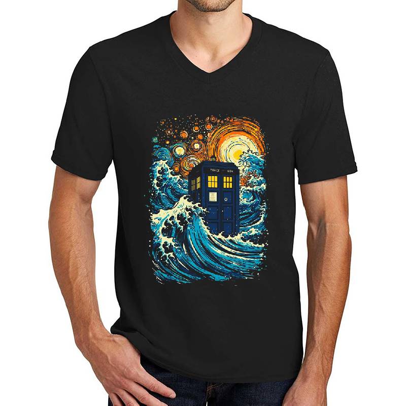 The great kanagawa wave and the blue box Unisex T-shirts