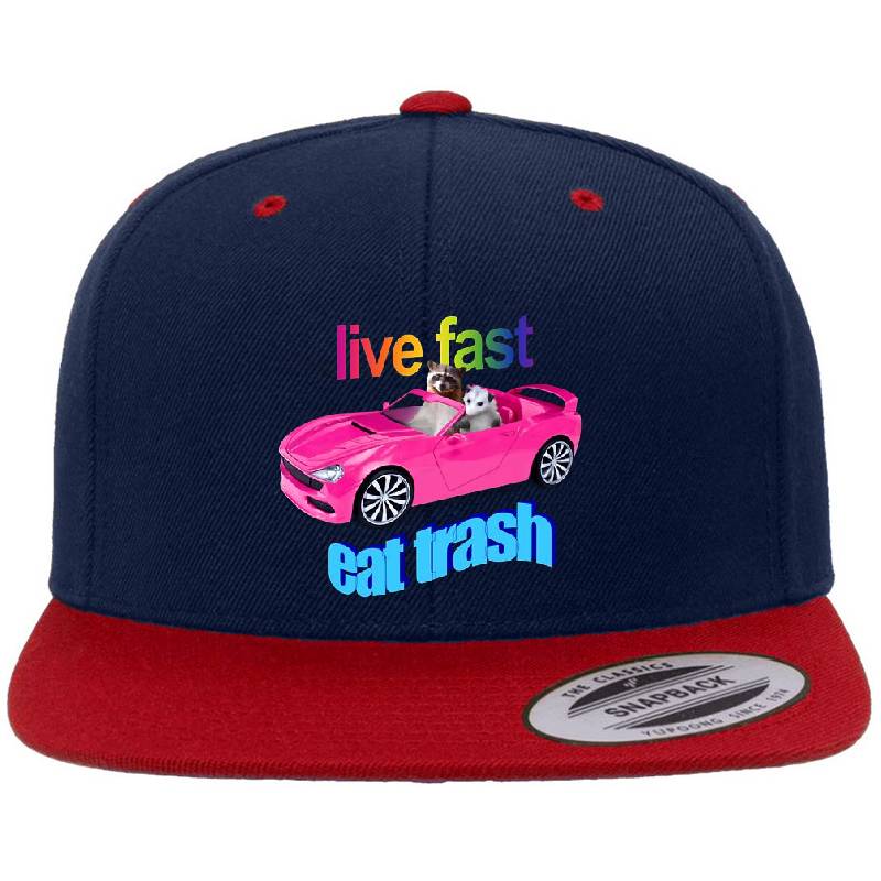 Life fast, eat trash raccoon possum word art  Unisex Polo Jersey Sport Shirts