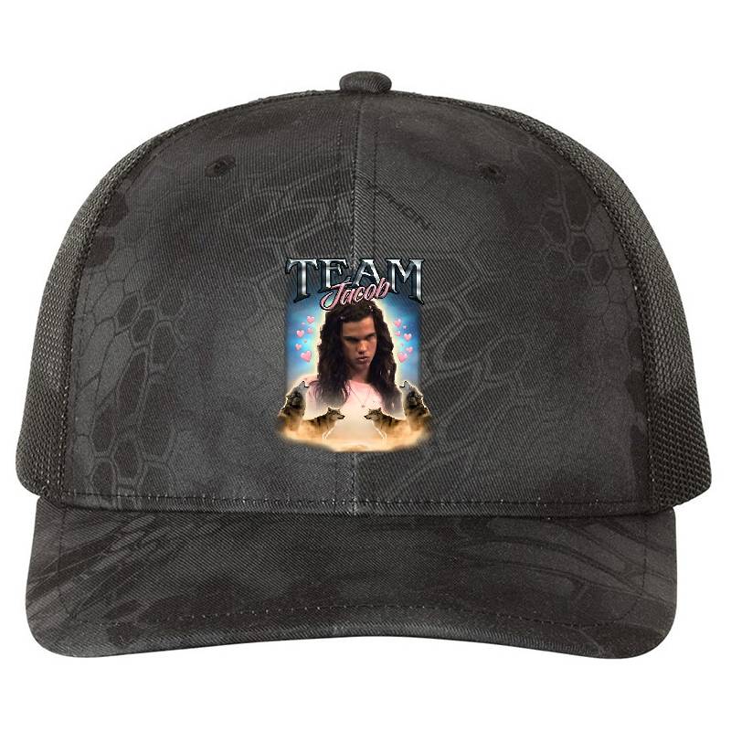 Team Jacob Cursed Fan Collage Classic Flexfit Baseball Caps