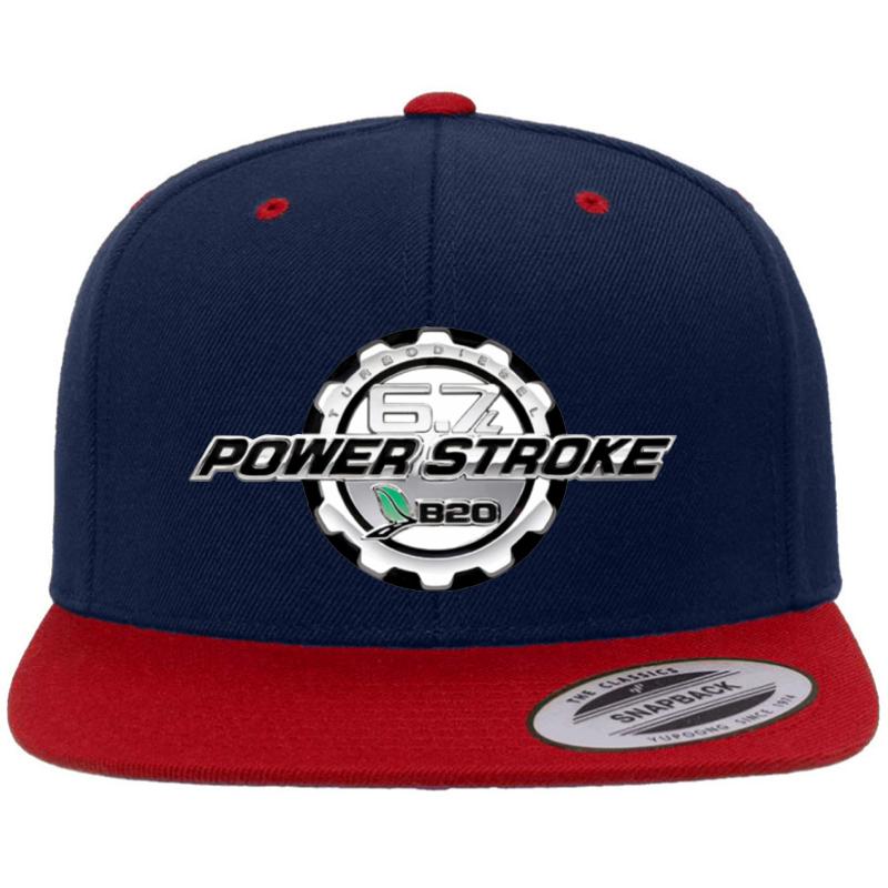 6.7 Powerstroke Premium Flat Bill Snapback Cap  Navy