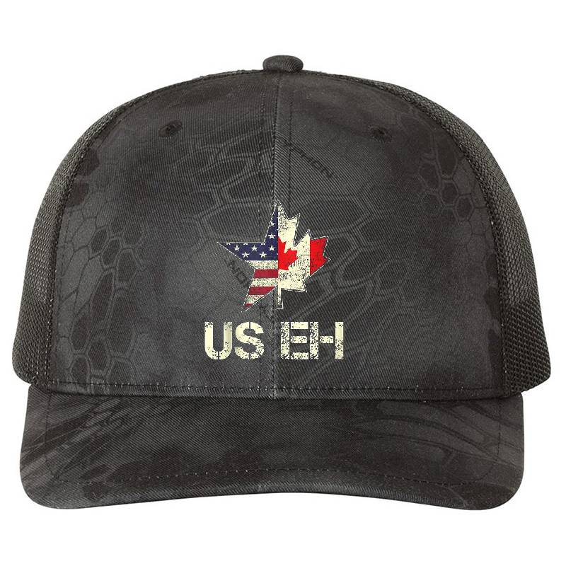 Vintage US EH Leaf Canadian American Flag Canada USA Flag Tank Top Unisex T-shirts