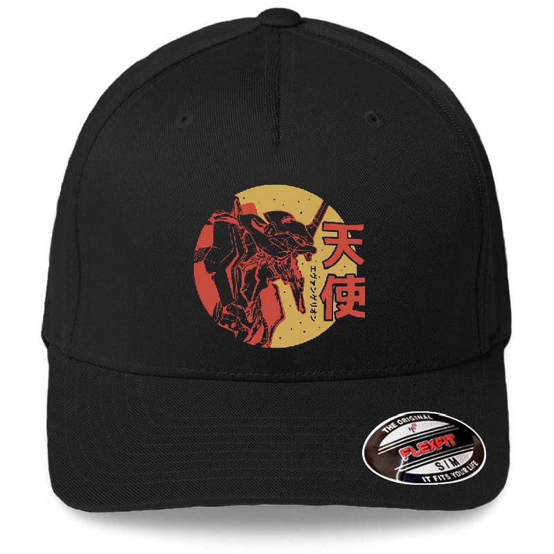 Neon Genesis Evangelion Retro Vintage Premium Flat Bill Snapback Caps