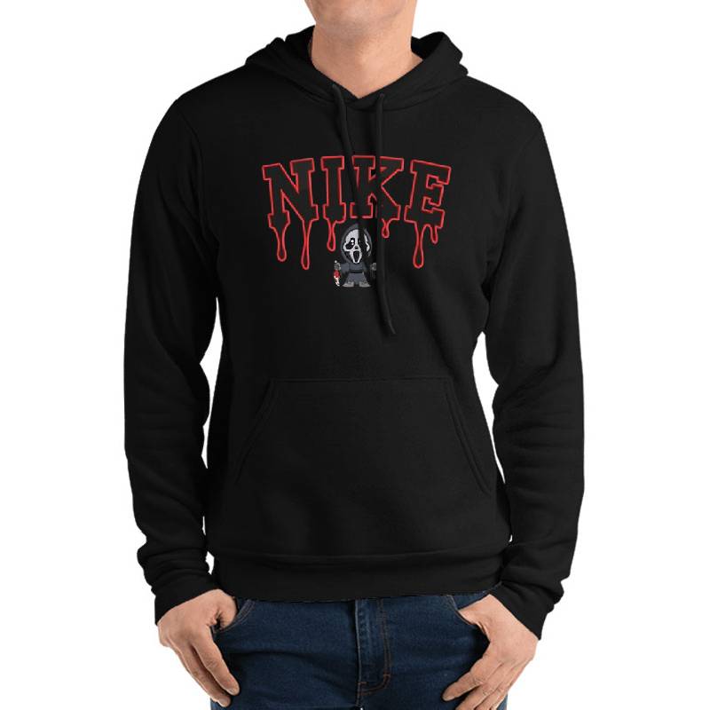 Ghost Face nikes logo Youth Hooded Sweatshirts
