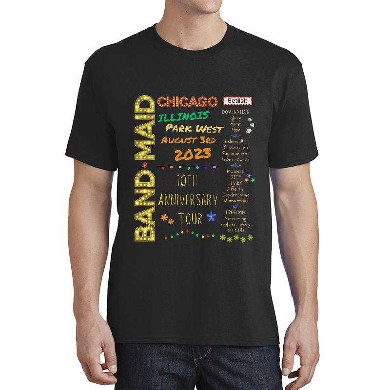 Band Maid Setlist - Chicago Park West Premium Flat Bill Snapback Caps