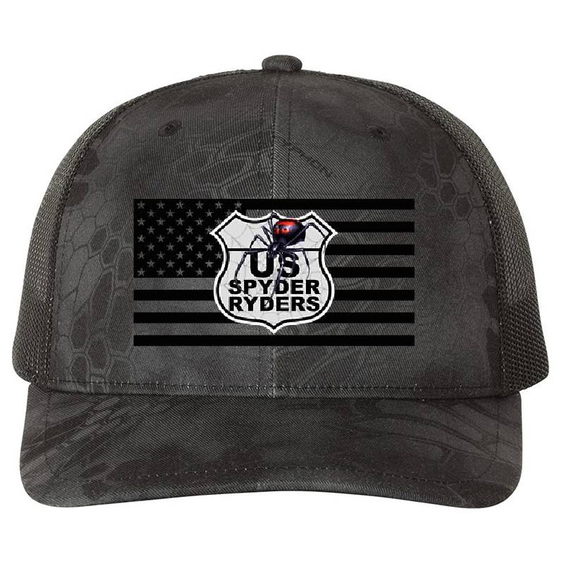 US Spyder Ryders - Black Flag & Logo Unisex Hooded Sweatshirts