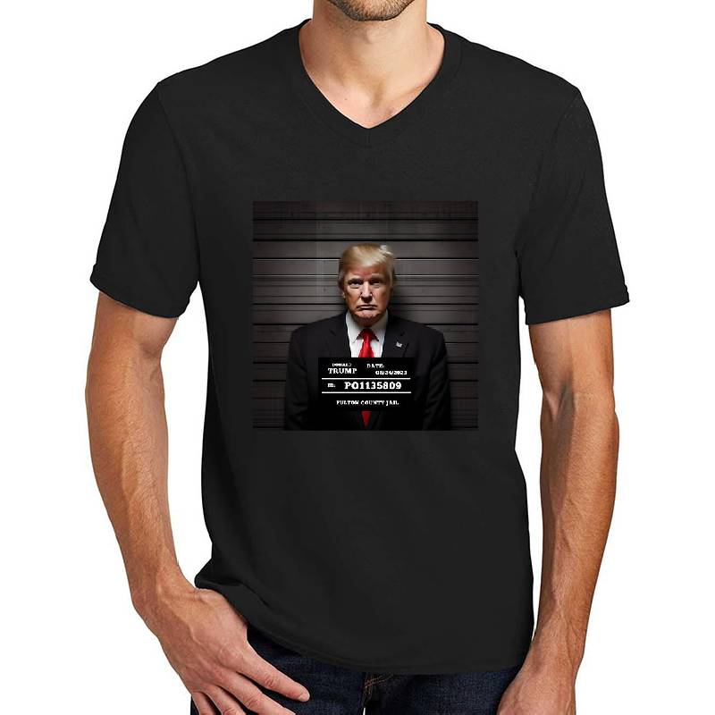 Donald Trump Mugshot PO1135809 Premium Flat Bill Snapback Caps