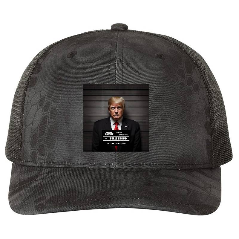 Donald Trump Mugshot PO1135809 Premium Flat Bill Snapback Caps