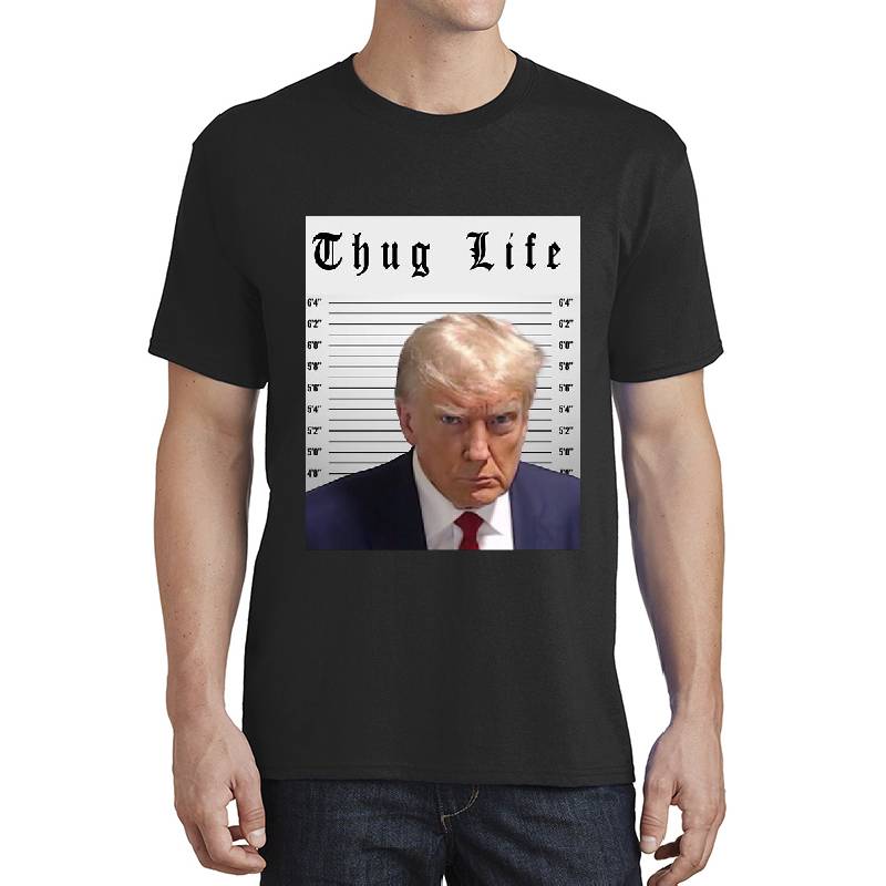 Donald Trump Thug Life Mugshot Premium Flat Bill Snapback Caps