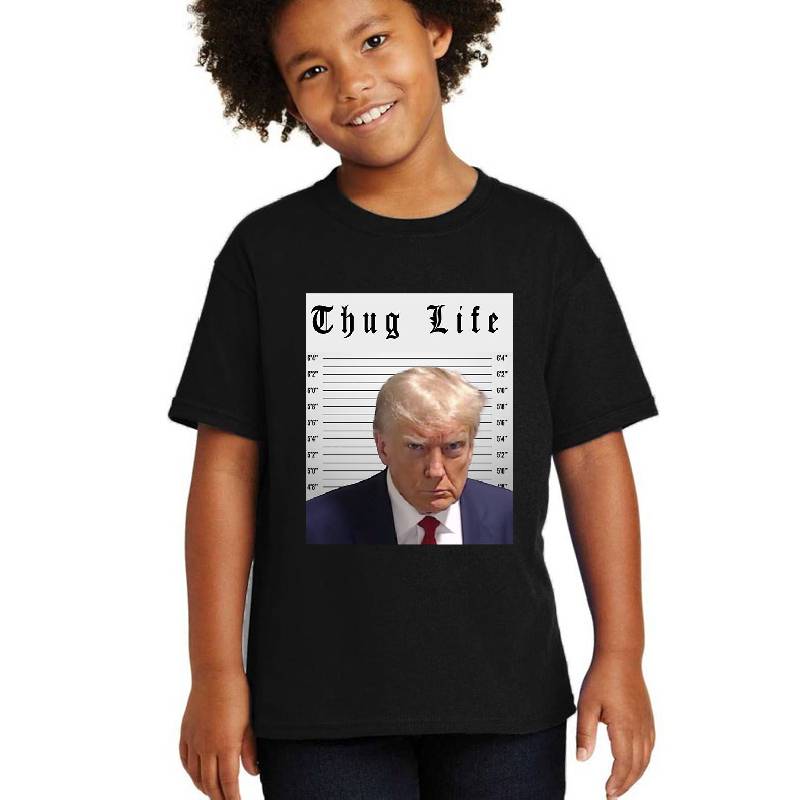 Donald Trump Thug Life Mugshot Premium Flat Bill Snapback Caps