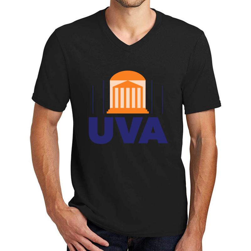 Uva And Rotunda Unisex V-Neck T-Shirt Men Black