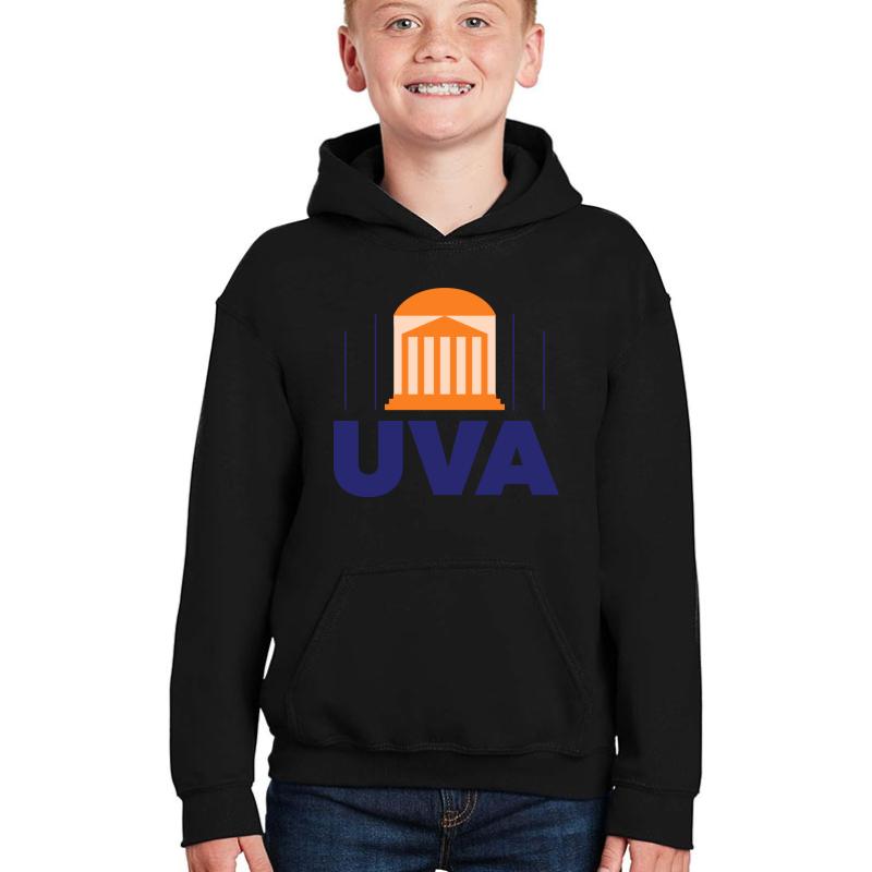 Uva And Rotunda Youth Hooded Sweatshirt Boy Black