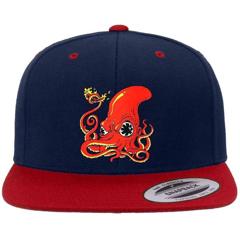 Red Hot Octopus Flexfit Baseball Caps