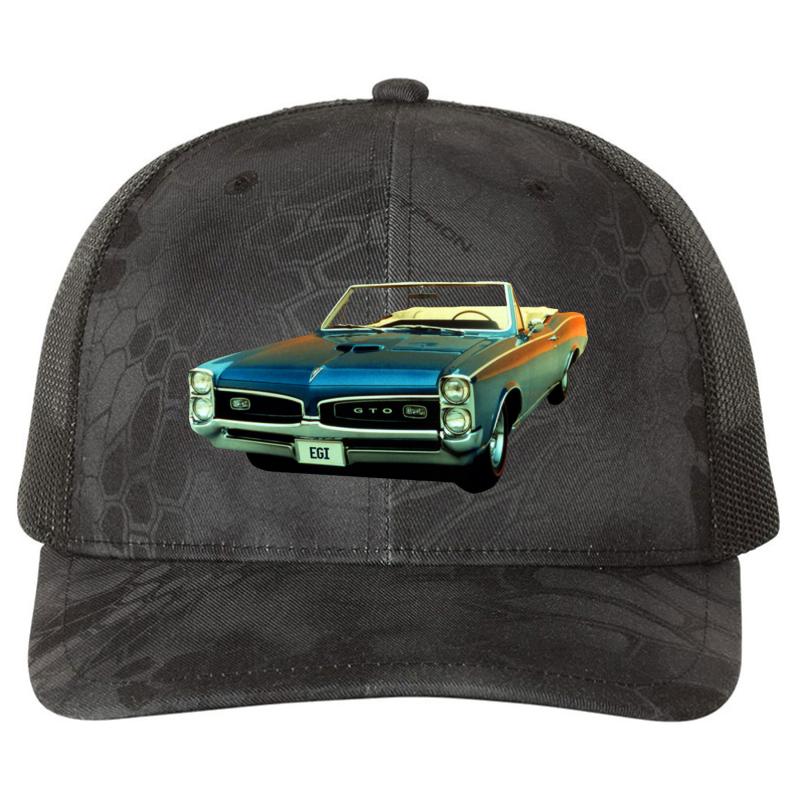 1967 Pontiac Gto Richardson Premium Trucker Snapback Cap  Kryptek Typhon Black