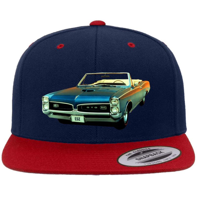 1967 Pontiac Gto Premium Flat Bill Snapback Cap  Navy