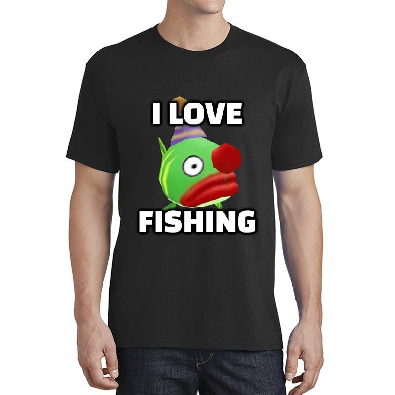 I Love Fishing Clown Fish Toontown Shirt Unisex Polo Jersey Sport Shirts