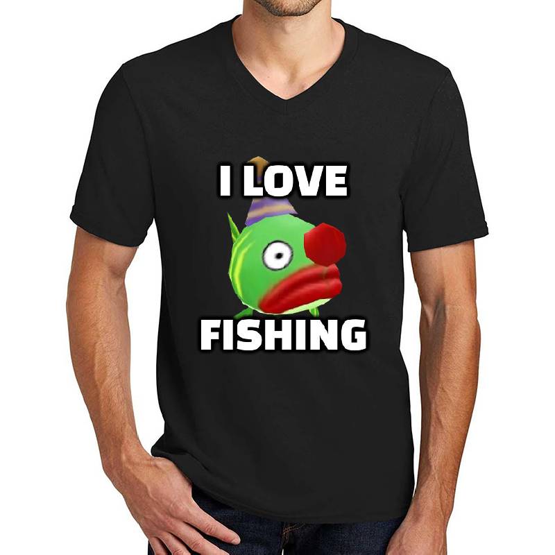 I Love Fishing Clown Fish Toontown Shirt Unisex Polo Jersey Sport Shirts