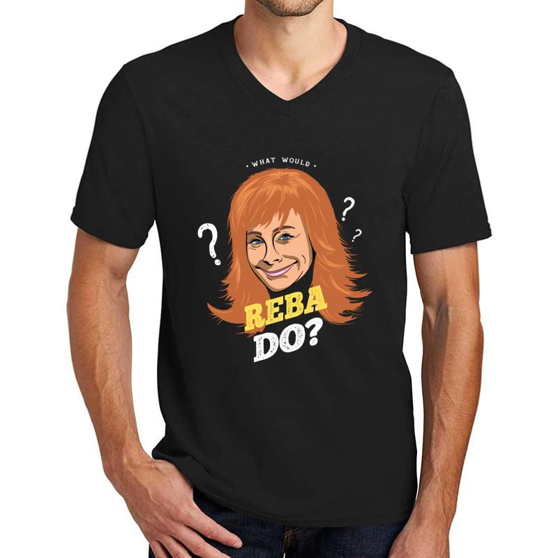 What Would Reba Do? - Alt Unisex V-Neck T-Shirt Men Black