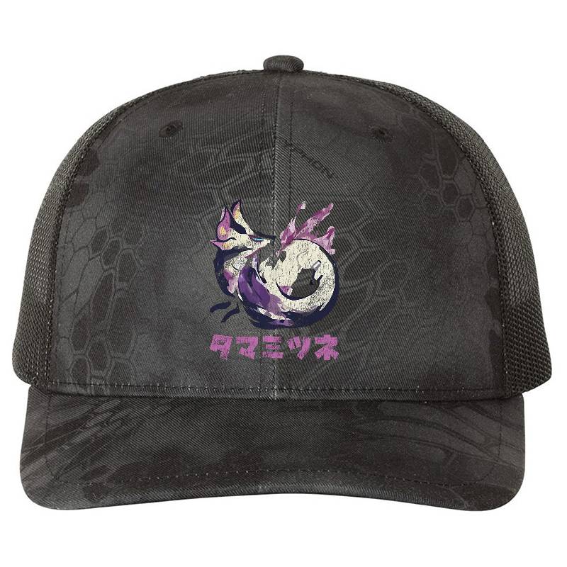 Monster Hunter Rise Mizutsune Kanji Icon Premium Flat Bill Snapback Caps
