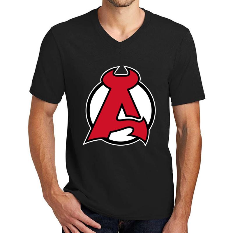 Albany Devils Unisex V-Neck T-Shirt Men Black