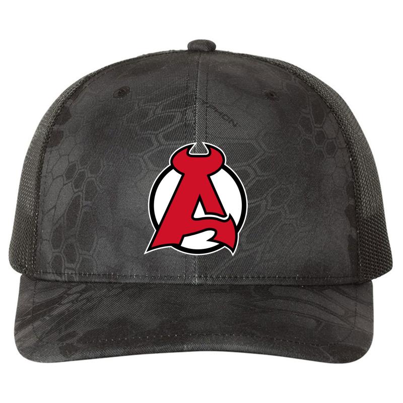 Albany Devils Richardson Premium Trucker Snapback Cap  Kryptek Typhon Black