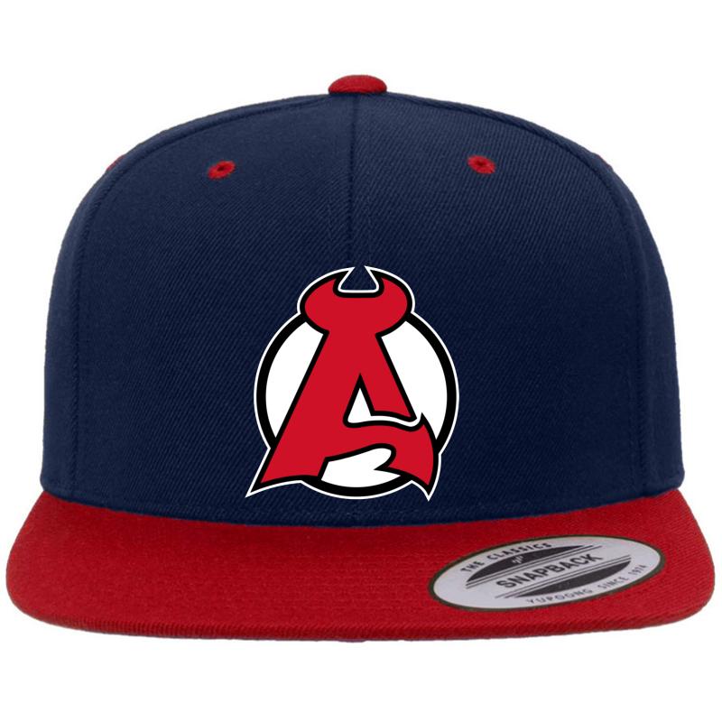 Albany Devils Premium Flat Bill Snapback Cap  Navy