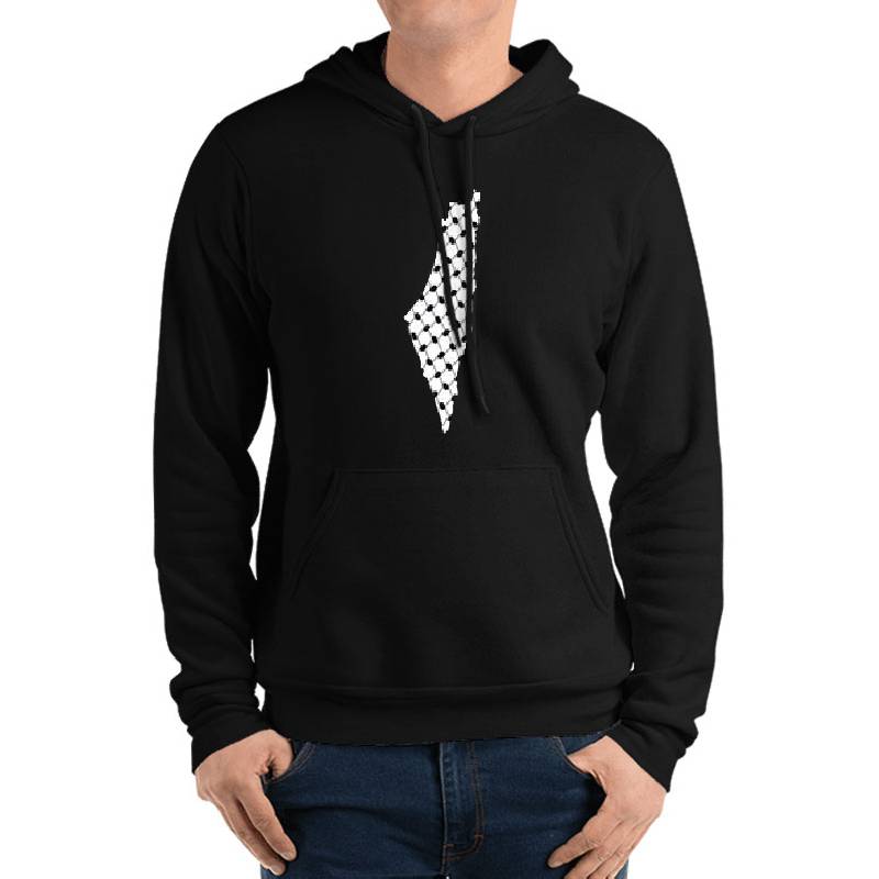 Palestine - Palestinian map with keffiyeh Youth Hooded Sweatshirts