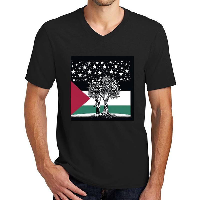 Palestinian starry night child Premium Flat Bill Snapback Caps