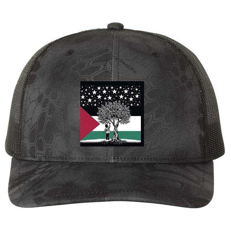 Palestinian starry night child Premium Flat Bill Snapback Caps