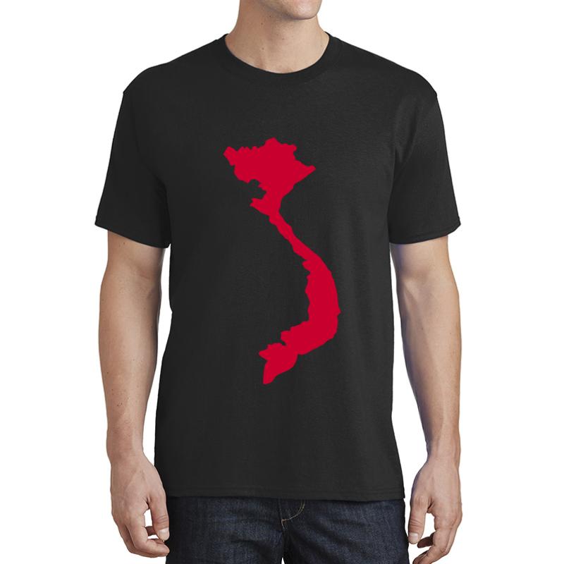 Vietnam Map Unisex T-Shirt Men Black