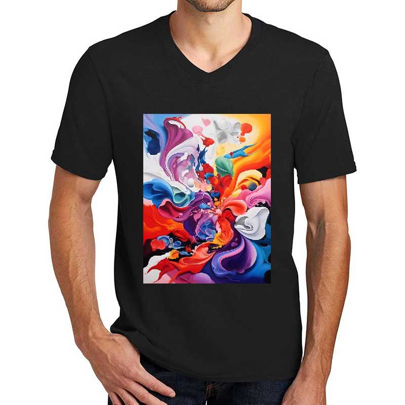 Whispers of Color: Abstract Expression on Canvas Premium Flat Bill Snapback Caps