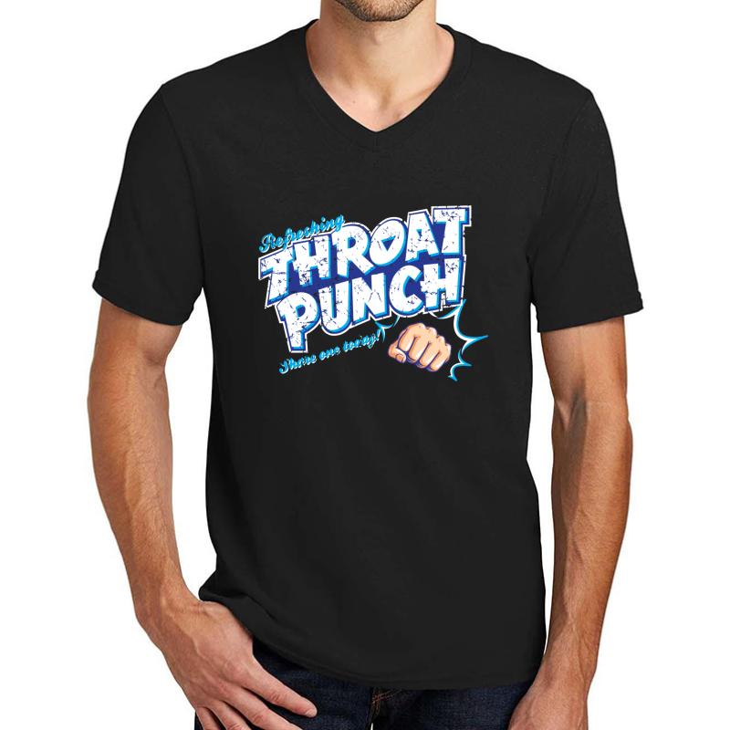 Throat Punch Unisex V-Neck T-Shirt Men Black