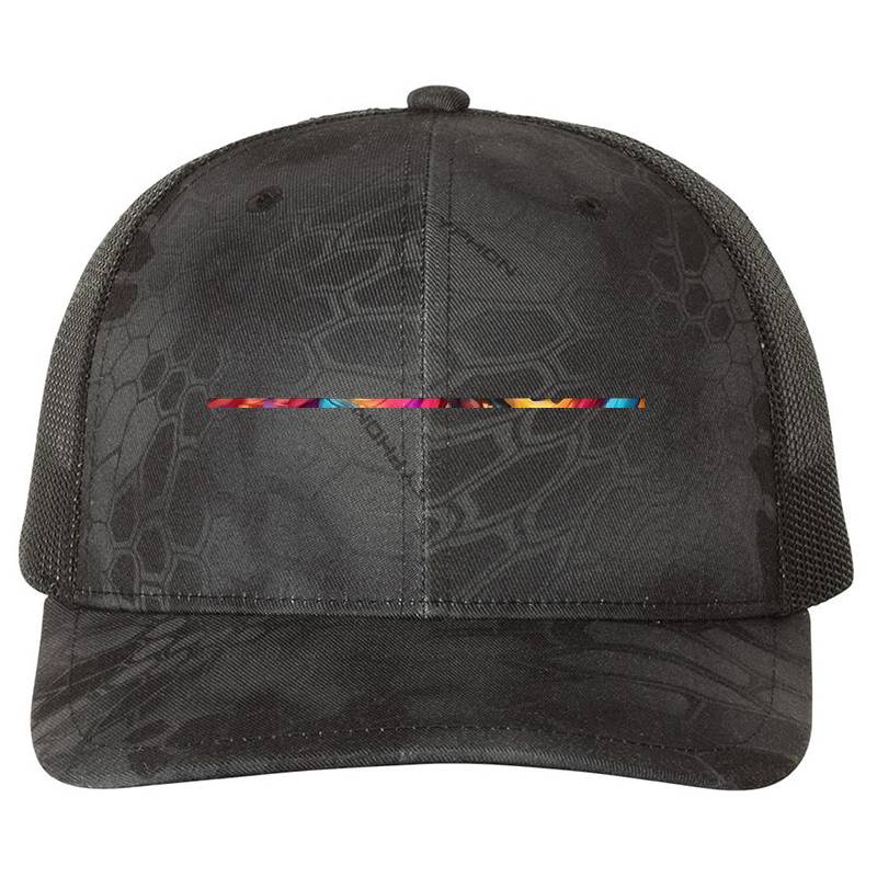 Colorful Illusion Pattern Premium Flat Bill Snapback Caps