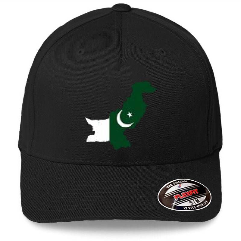 Flag Map of Pakistan Premium Flat Bill Snapback Caps
